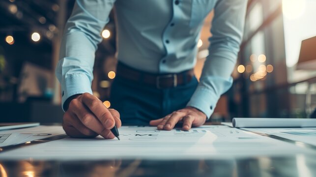 a business leader unveils a new company intro during a rebranding campaign