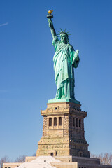 Obraz premium View of statue of liberty in New York City (USA)
