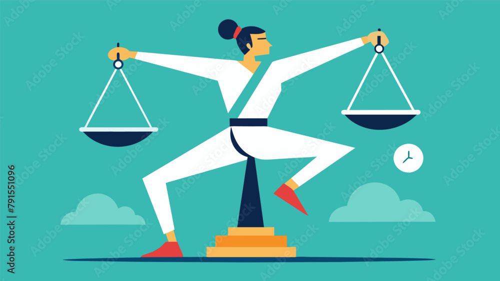 Poster just as a scale must be evenly balanced to work properly a martial artist must find a balance betwee