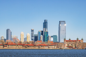Lower Manhattan skyline in New York City (USA) - obrazy, fototapety, plakaty
