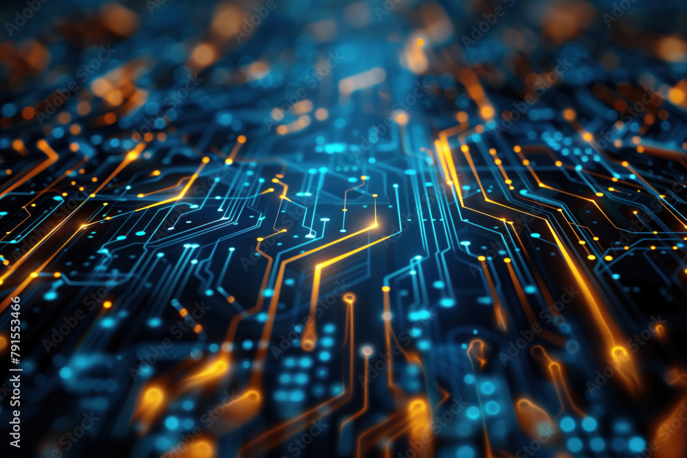 Poster digital transformation and system engineering. hi-tech futuristic background. created with generativ