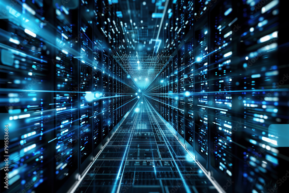 Poster digital transformation and system engineering. hi-tech futuristic background. created with generativ