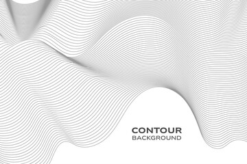 vector abstract map contour gray lines
