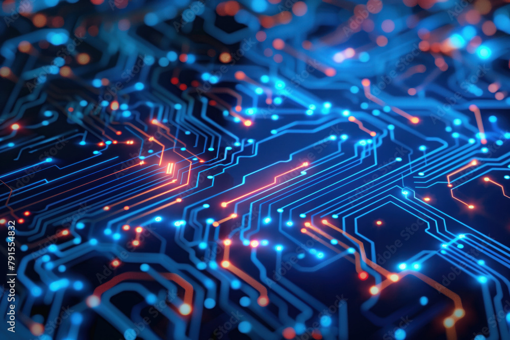 Poster digital transformation and system engineering. hi-tech futuristic background. created with generativ