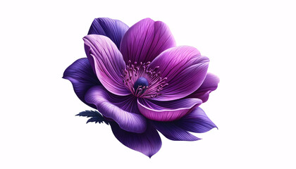 purple iris flower isolated on white - obrazy, fototapety, plakaty