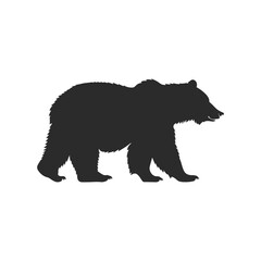 Fototapeta premium wild bear beast animal silhouette vector illustration design isolated on white background 