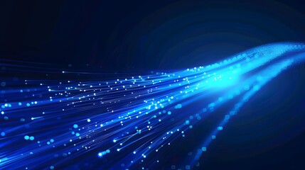 Blue light streak, fiber optic, speed line, futuristic background for 5g or 6g technology wireless data transmission, high-speed internet in abstract. internet network concept. vector design.