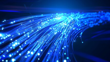 Blue light streak, fiber optic, speed line, futuristic background for 5g or 6g technology wireless data transmission, high-speed internet in abstract. internet network concept. vector design.