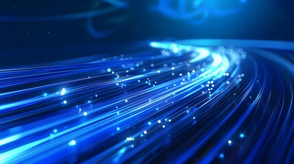 Blue light streak, fiber optic, speed line, futuristic background for 5g or 6g technology wireless data transmission, high-speed internet in abstract. internet network concept. vector design.
