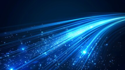 Blue light streak, fiber optic, speed line, futuristic background for 5g or 6g technology wireless data transmission, high-speed internet in abstract. internet network concept. vector design.