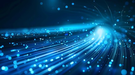 Blue light streak, fiber optic, speed line, futuristic background for 5g or 6g technology wireless data transmission, high-speed internet in abstract. internet network concept. vector design.