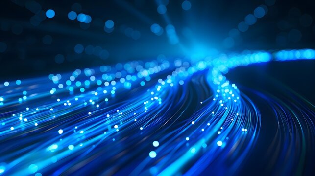 Blue light streak, fiber optic, speed line, futuristic background for 5g or 6g technology wireless data transmission, high-speed internet in abstract. internet network concept. vector design.