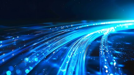 Blue light streak, fiber optic, speed line, futuristic background for 5g or 6g technology wireless data transmission, high-speed internet in abstract. internet network concept. vector design.