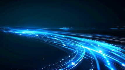 Blue light streak, fiber optic, speed line, futuristic background for 5g or 6g technology wireless data transmission, high-speed internet in abstract. internet network concept. vector design.