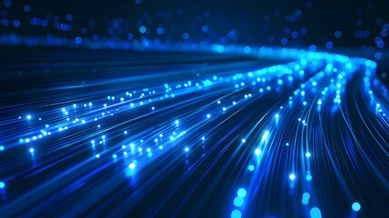 Blue light streak, fiber optic, speed line, futuristic background for 5g or 6g technology wireless data transmission, high-speed internet in abstract. internet network concept. vector design.