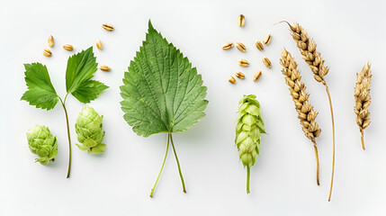 Obraz premium Yellow Ripe Spikelets Grains,generative ai