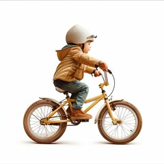 Cheerful Toddler Enjoying a Bike Ride. Generative ai