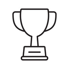 Trophy line icon. Trophy cup, winner cup, victory cup icon. Reward symbol sign for web and mobile.