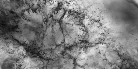 Grey black and white abstract nebula galaxy deep space vintage background.