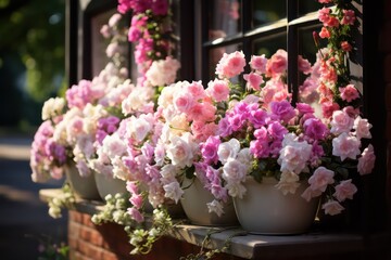 flowers in pots