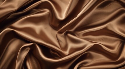 Silk fabric with numerous folds