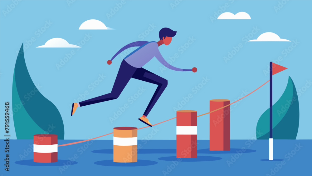 Poster dodging and weaving through a mock obstacle course designed to simulate the unpredictability of an o
