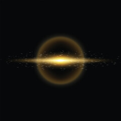 Space with planet, galaxy on a transparent background illustration in vector