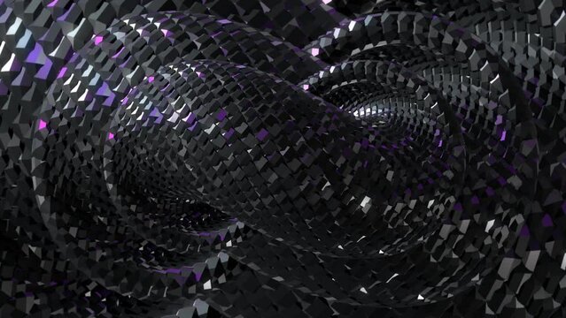 black and white spiral. abstract background. background with hexagons. background with metal texture