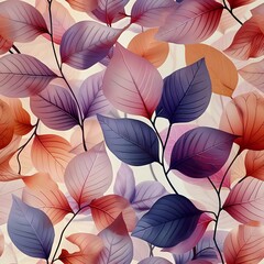 Soothing Earthy Leaves in a Flowing Pattern