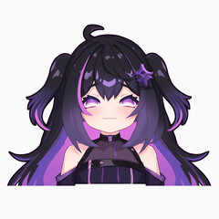 vtuber emotes. vtubers varied expressions. happy emote