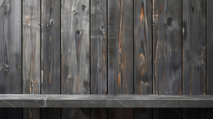 Wooden Podium with wood plank background. Perfect for showcasing products.
