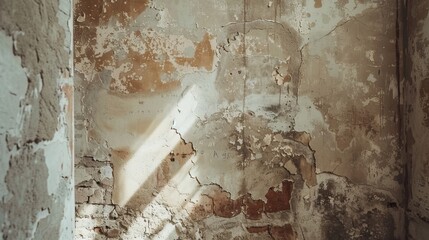Plastered wall in a renovated house  AI generated illustration