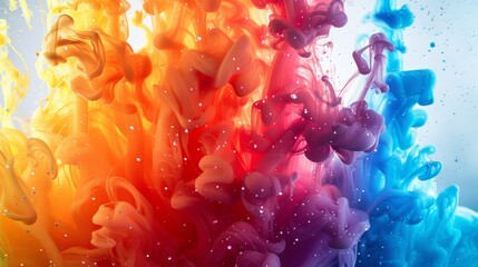 A close up of a colorful liquid that is being poured, AI