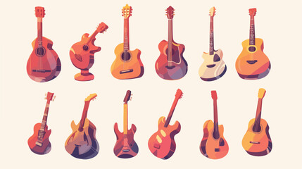 Figure guitar musical instrument to play music 2d f