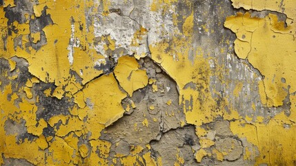 Texture of a concrete background in yellow color