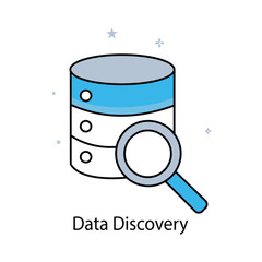 Data Discovery Vector Icon Design Icon representing the concept of data discovery.