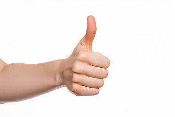 A thumbs up sign of validation Ok hand