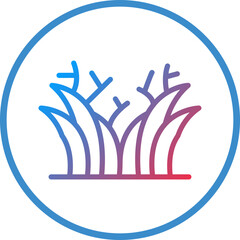 Fototapeta premium Desert Grass Icon Style