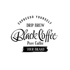 Black Coffee Lettering Logo