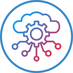 Cloud Computing Icon Style