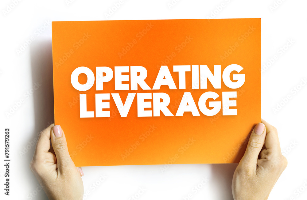 Aufkleber operating leverage - measure of how revenue growth translates into growth in operating income, text 