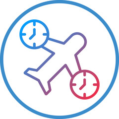 Jet Lag Icon Style