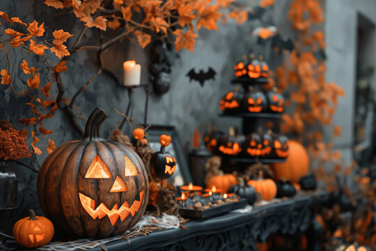 Halloween display pictures, illustrations, Halloween