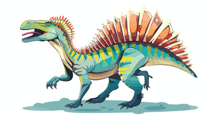 Cartoon dinosaur Spinosaurus vector illustration. 