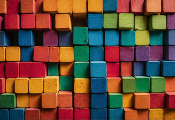 background of colorful squares blocks