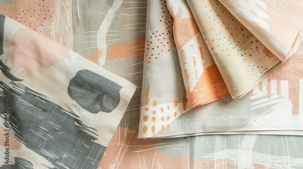 Poster soft abstract patterns in a soothing harmonious color scheme ai generated illustration