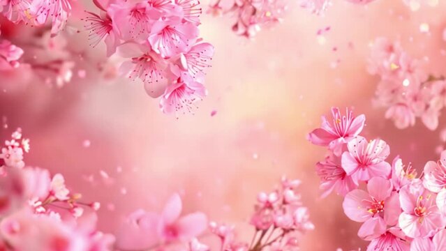 Cherry Blossoms in Full Bloom With Soft Focus Background