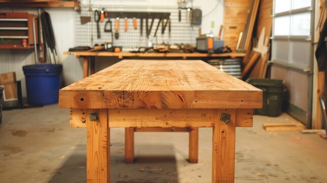 Sturdy table for building  AI generated illustration
