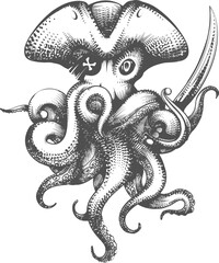 Octopus pirate sketch