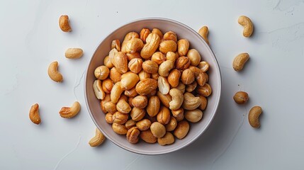 Delicious Roasted and Salted Peanuts Pile Generative AI - obrazy, fototapety, plakaty